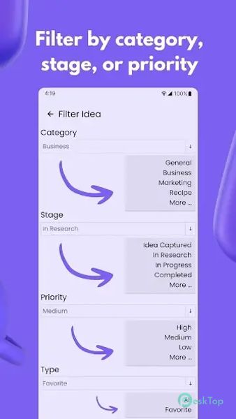 Idea List: Save Ideas and Grow