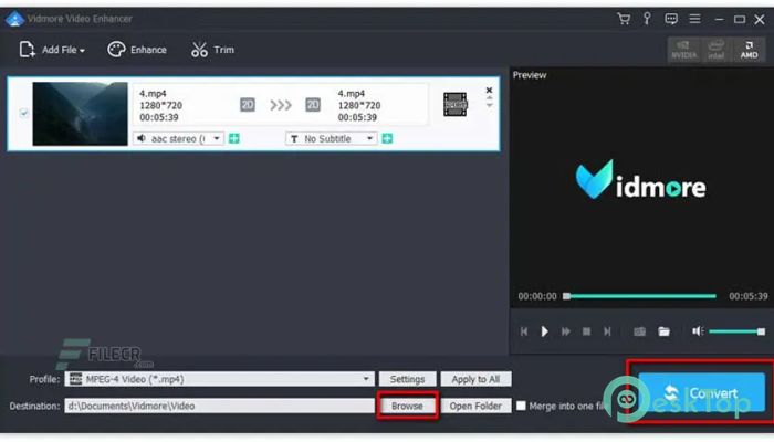 Vidmore Video Enhancer 1.0.16 Tam Sürüm Aktif Edilmiş Ücretsiz İndir