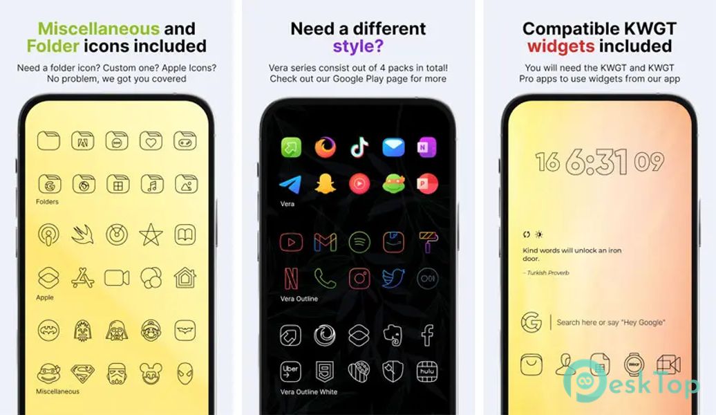 Vera Outline Black - Icon Pack 6.3.2 APK MOD Unlocked (Full) Free Download