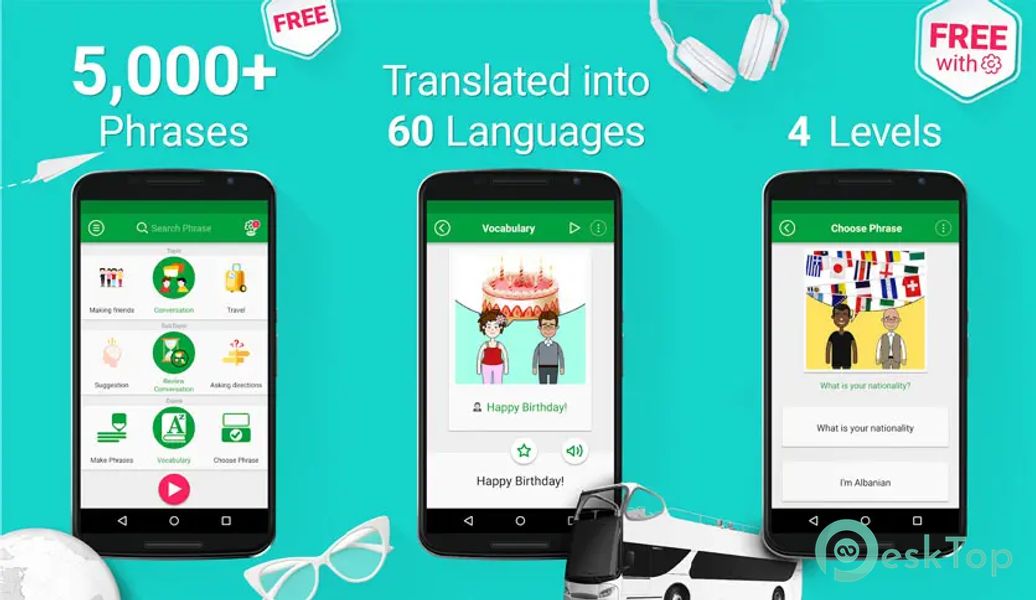 Learn English - 5,000 Phrases 3.2.4 APK MOD Tam Ücretsiz İndir