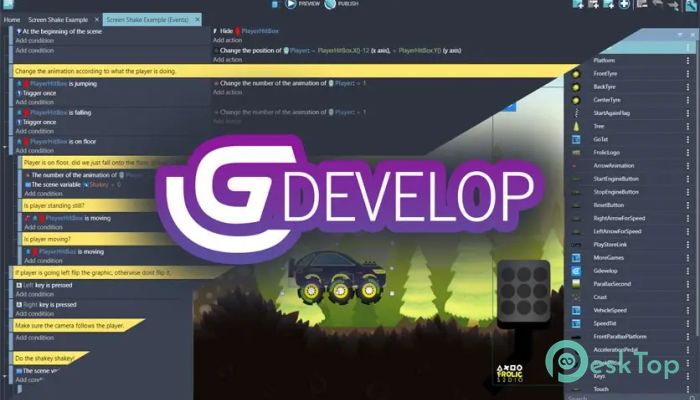 Descargar GDevelop 5.4.205  Completo Activado Gratis