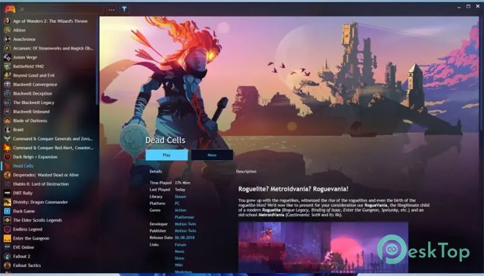 Playnite 10.44 Tam Sürüm Aktif Edilmiş Ücretsiz İndir