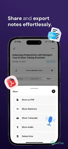 Notegen AI voice note taker 1.6.2 APK MOD Полная бесплатная загрузка