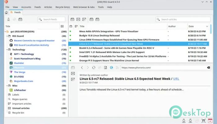 下载 RSS Guard 4.8.5 免费完整激活版