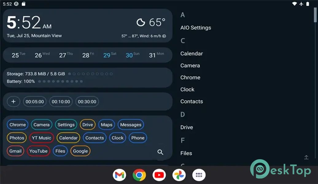 AIO Launcher 5.5.0 APK MOD Tam Ücretsiz İndir