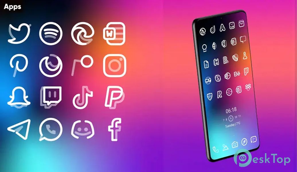 Aline White - linear icon pack 1.8.7 APK MOD 完整免费下载
