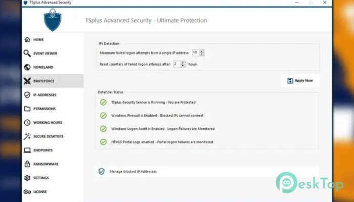 TSplus Advanced Security 6.6.1.9 Tam Sürüm Aktif Edilmiş Ücretsiz İndir