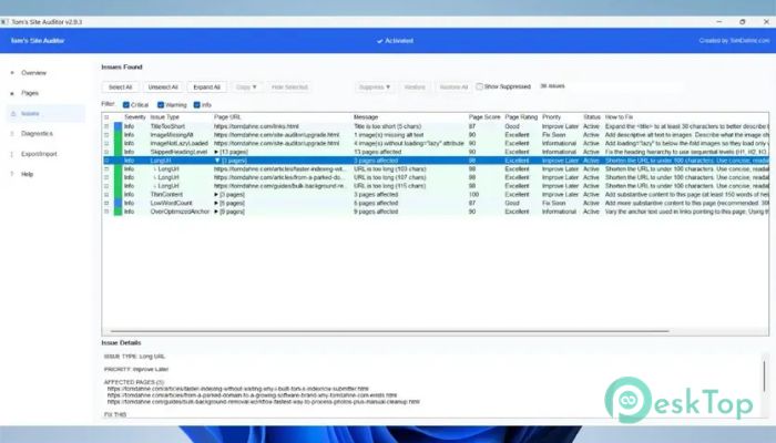 Télécharger Toms Site Auditor 1.0 Gratuitement Activé Complètement