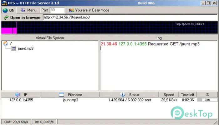 HFS - HTTP File Server 0.52.10 完全アクティベート版を無料でダウンロード