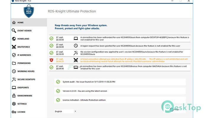 RDS-Knight 6.4.3.1 Ultimate Protection Tam Sürüm Aktif Edilmiş Ücretsiz İndir