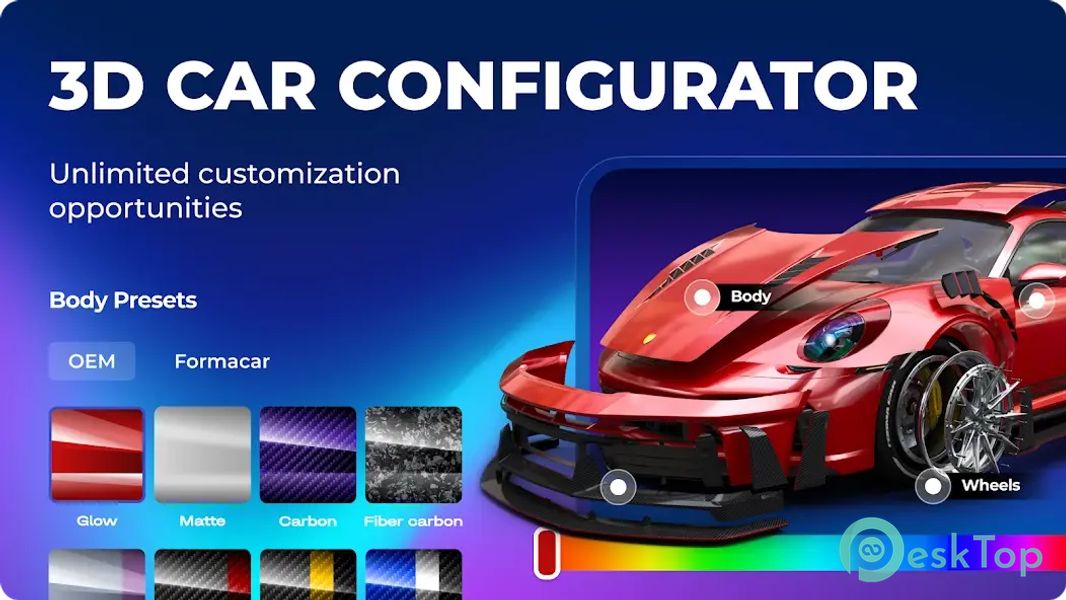 Formacar 3D Tuning, Car Editor
