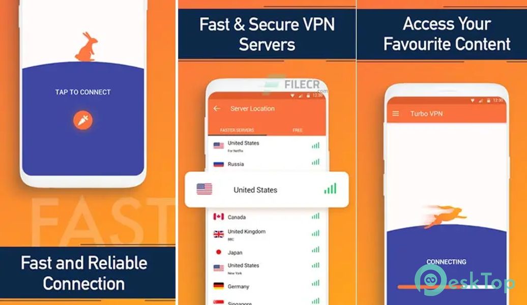 Turbo VPN - Secure VPN Proxy 4.1.5.2 APK MOD Полная бесплатная загрузка