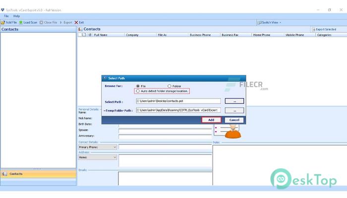 Download SysTools vCard Export 5.0 Free Full Activated