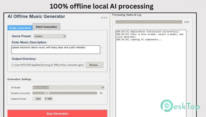 Bytesweavers AI Offline Music Generator