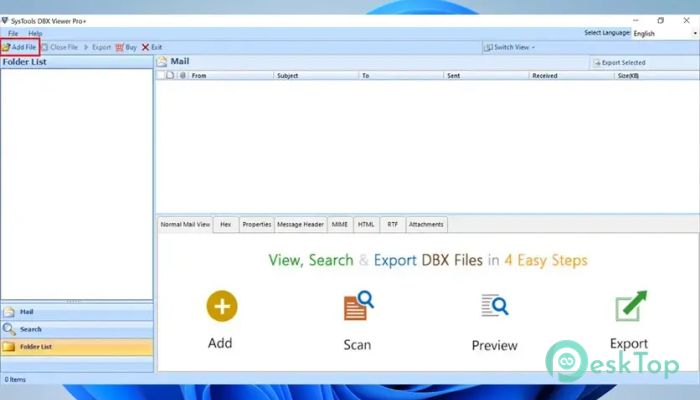 Télécharger SysTools DBX Viewer Pro Plus 4.0 Gratuitement Activé Complètement