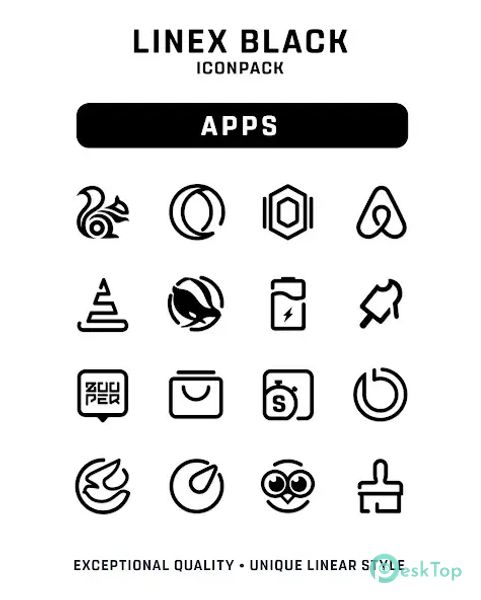 LineX Black Icon Pack 6.4 APK MOD Descarga gratuita completa