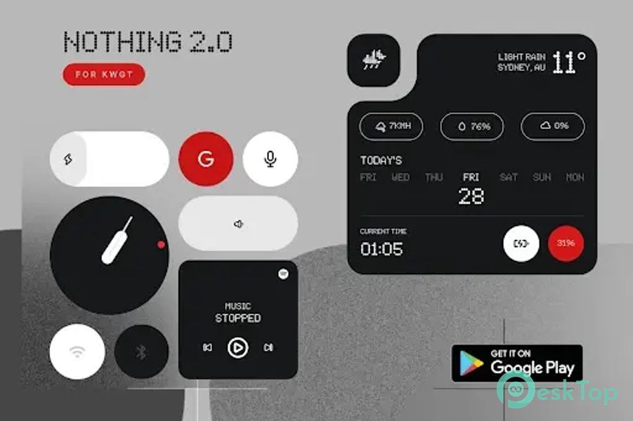 Nothing 2.0 for KWGT 4.1 APK MOD Tam Ücretsiz İndir