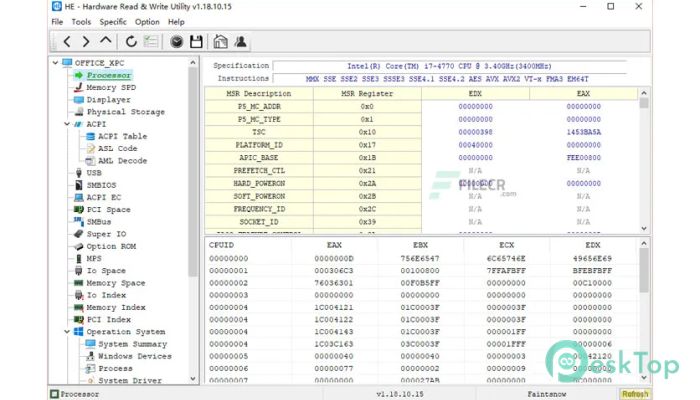 HE – Hardware Read & Write Utility 1.22.10.19 Tam Sürüm Aktif Edilmiş Ücretsiz İndir