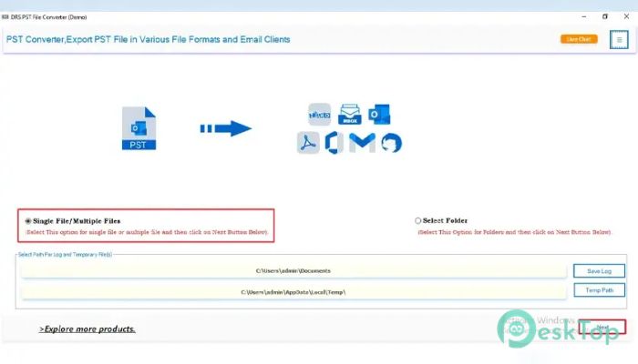 Télécharger MigrateEmails PST File Converter 1.0 Gratuitement Activé Complètement