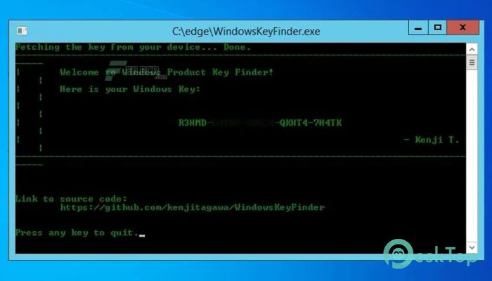 Windows Key Finder 1.0.1 完全アクティベート版を無料でダウンロード