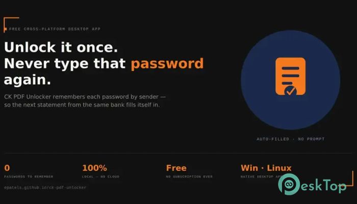 تحميل برنامج CK PDF Unlocker 8.4.4 برابط مباشر