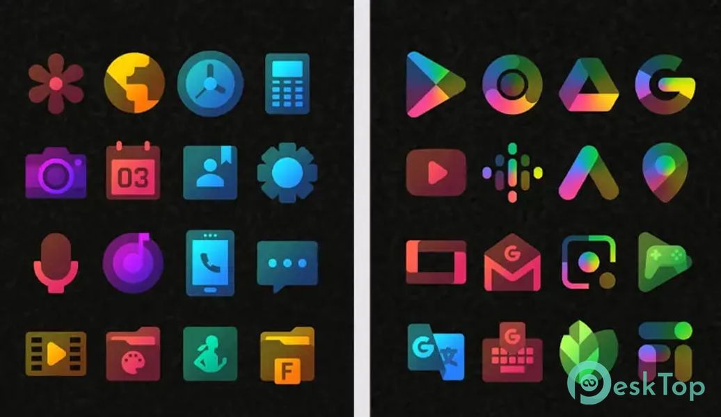 Colorful Transparent Icon Pack
