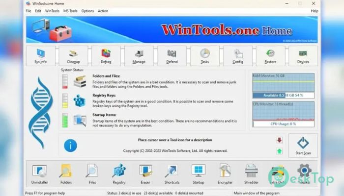 تحميل برنامج WinTools.one Home 24.9.1 برابط مباشر