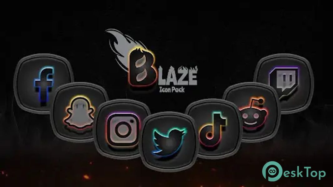 Blaze Dark Icon Pack 3.1.3 APK MOD Unlocked (Full) Free Download