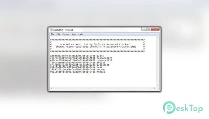 Télécharger Bulk LM Password Cracker 1.0 Gratuitement Activé Complètement