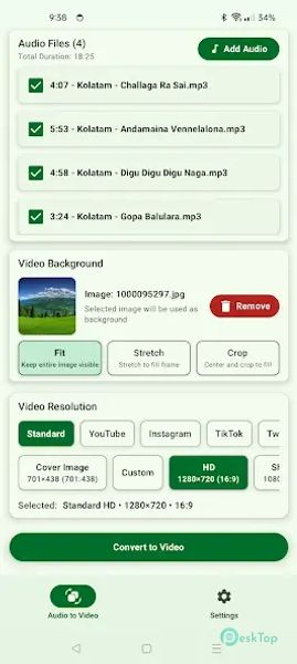Audio to Video Converter 1.2.1 APK MOD Unlocked (Full) Free Download
