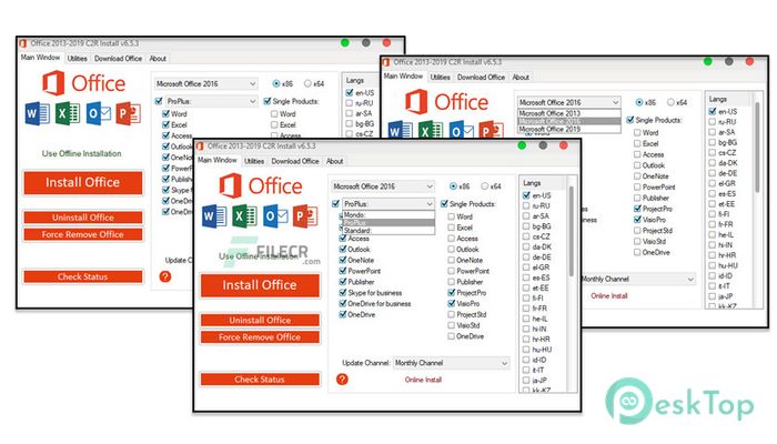  تحميل برنامج Office 2013-2021 C2R Install  Lite 7.4.5 برابط مباشر