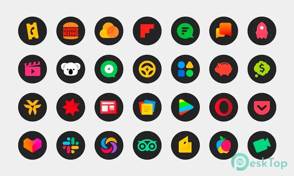 MiDark - Icon Pack (Round) 1.3.4 APK MOD 完整免费下载