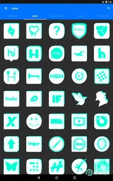 Inverted White Teal Icon Pack 11.2 APK MOD تحميل مجاني كامل