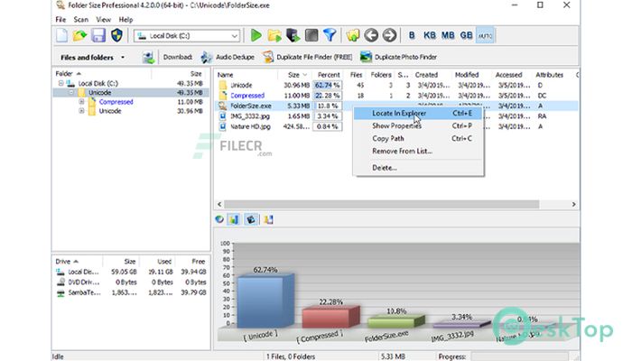 Скачать Folder Size Professional 4.9.0.0 полная версия активирована бесплатно