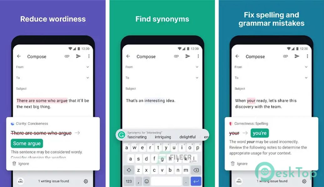 Grammarly-AI Writing Assistant 2.63.47989 APK MOD Полная бесплатная загрузка