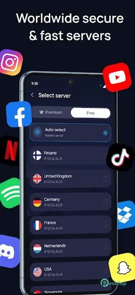 Blazar VPN - Unlimited Proxy 2.3.5 APK MOD تحميل مجاني كامل