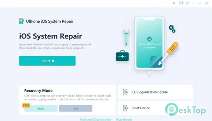 Скачать UltFone iOS System Repair 9.2.0.11 полная версия активирована бесплатно