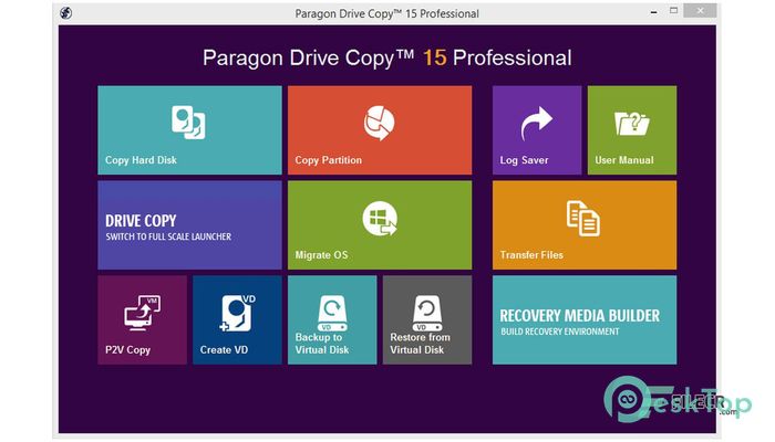 Paragon Drive Copy 15 Professional v10 Tam Sürüm Aktif Edilmiş Ücretsiz İndir