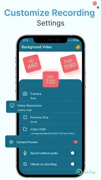 Third Eye Hidden Camera Record 2.2.1 APK MOD Tam Ücretsiz İndir
