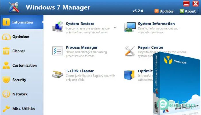 Yamicsoft Windows 7 Manager 5.2.0 完全アクティベート版を無料でダウンロード