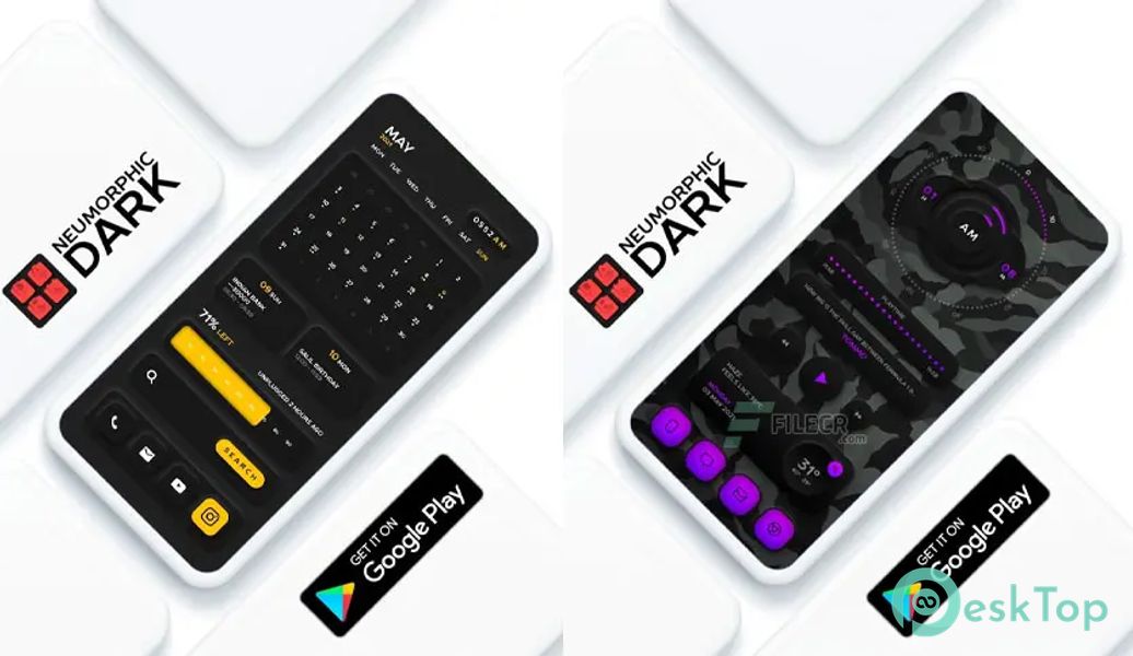 Neumorphic Dark KWGT v2021.Jun.10.01 APK MOD Descarga gratuita completa