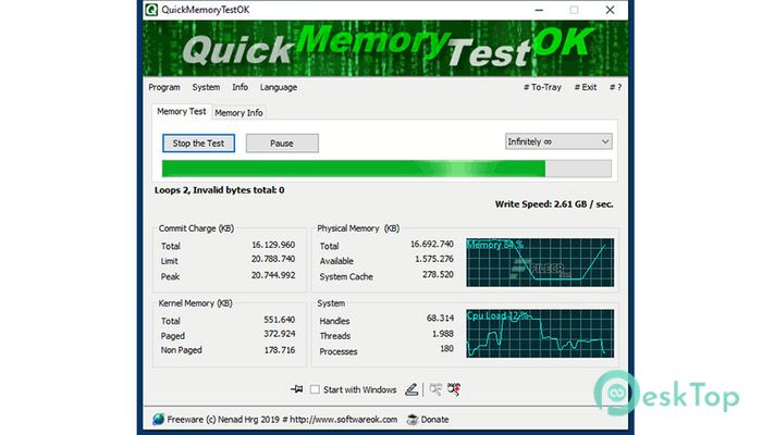 Download QuickMemoryTestOK 4.66 Free Full Activated