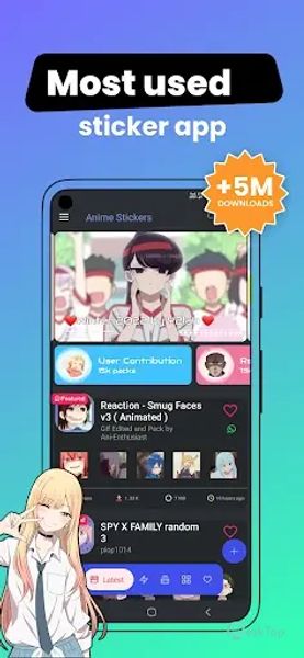 +999K Anime Stickers WASticker 10.0.2 APK MOD Полная бесплатная загрузка