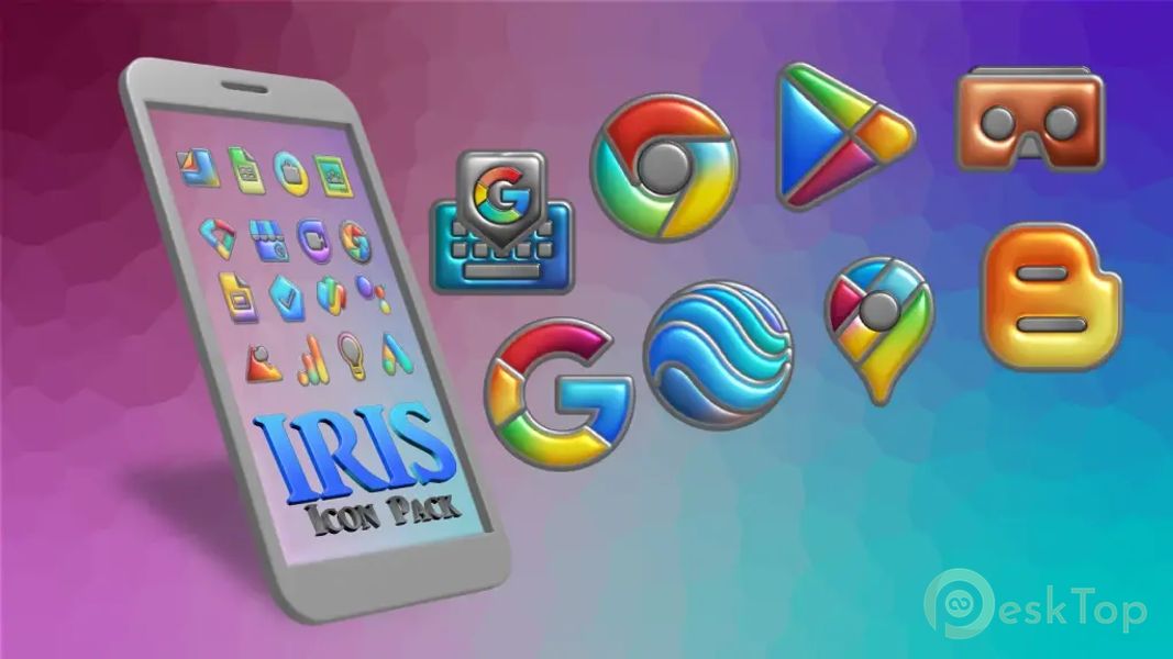 Iris Light Flat 3D Icon Pack 2.1.6 APK MOD Tam Ücretsiz İndir