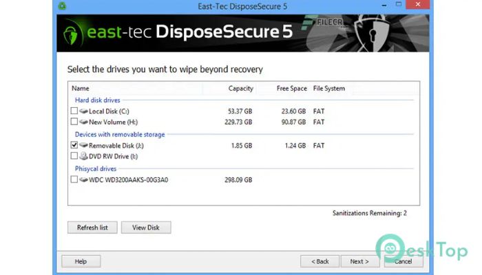 east-tec DisposeSecure 5.5.0.5688 Tam Sürüm Aktif Edilmiş Ücretsiz İndir