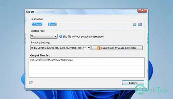 تحميل برنامج AVSOFT AV Audio - Sound Recorder 1.0 برابط مباشر