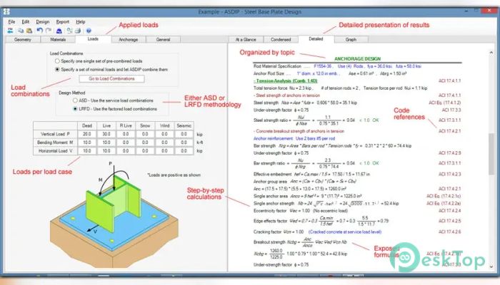 ASDIP Steel   6.5.4.4 完全アクティベート版を無料でダウンロード