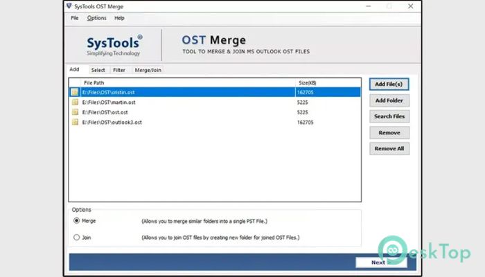 تحميل برنامج SysTools OST Merge 5.1 برابط مباشر