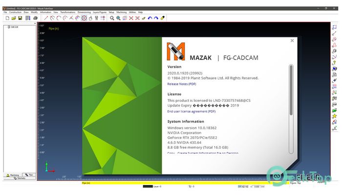 MAZAK FG-CADCAM 2020.0.1932 完全アクティベート版を無料でダウンロード