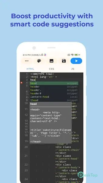 HTML Editor - HTML, CSS & JS 2.8.0 APK MOD Полная бесплатная загрузка